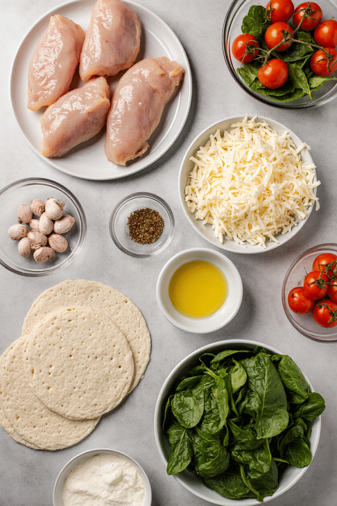 Cheesy Garlic Chicken Wraps