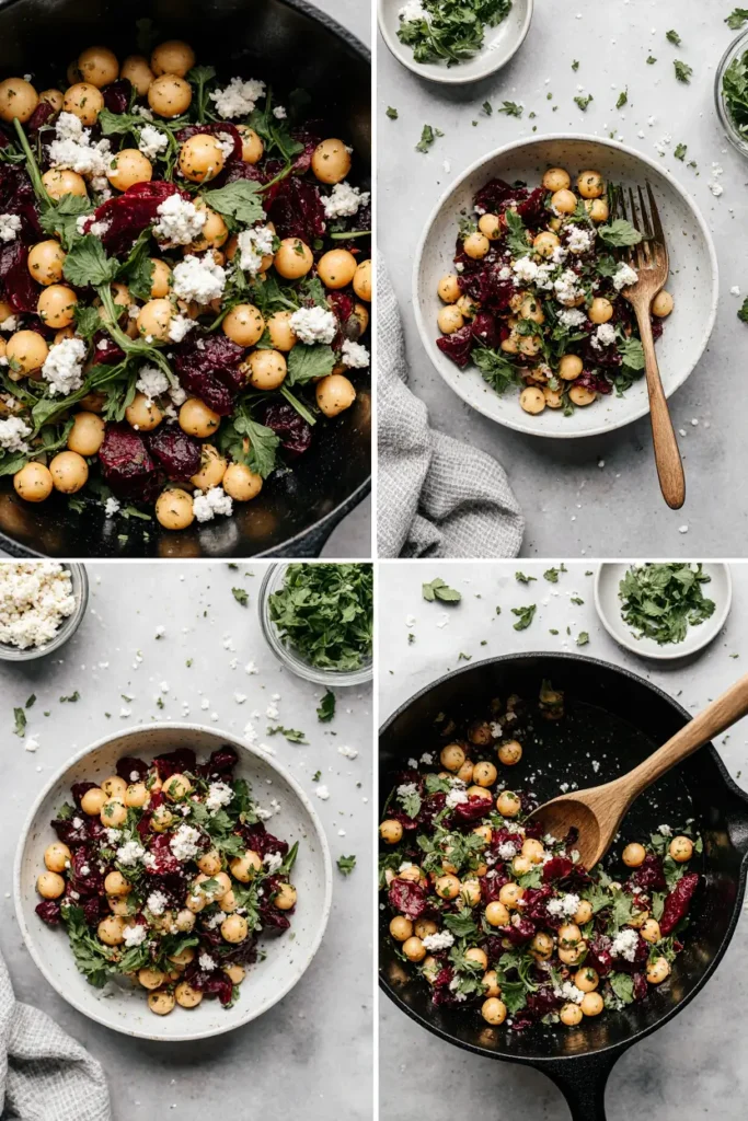 Chickpea Beet Feta Salad