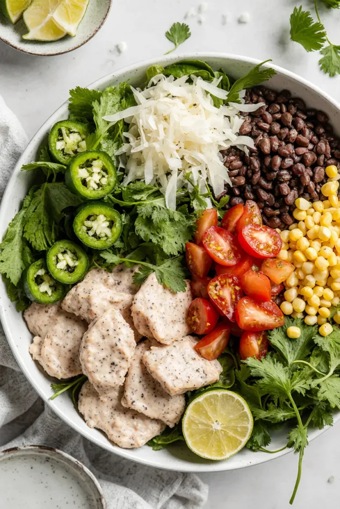 Creamy Jalapeño Chicken Taco Salad