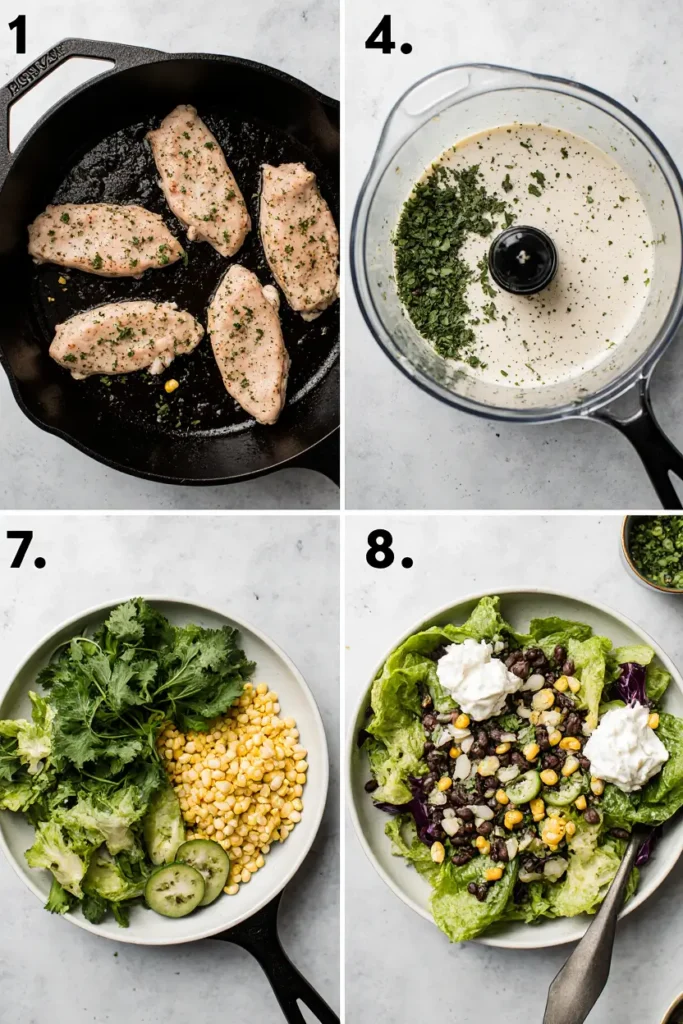 Creamy Jalapeño Chicken Taco Salad