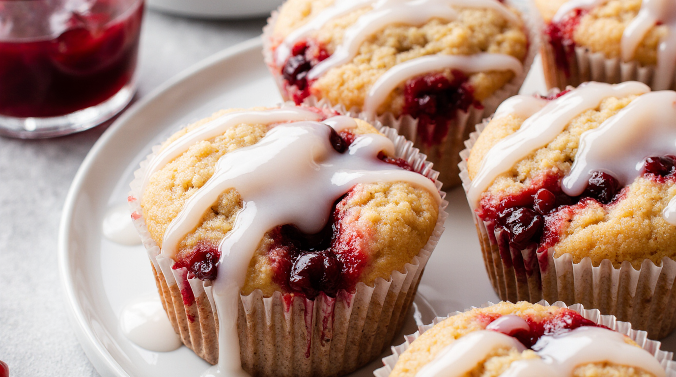 Easy Cranberry Sauce Muffins
