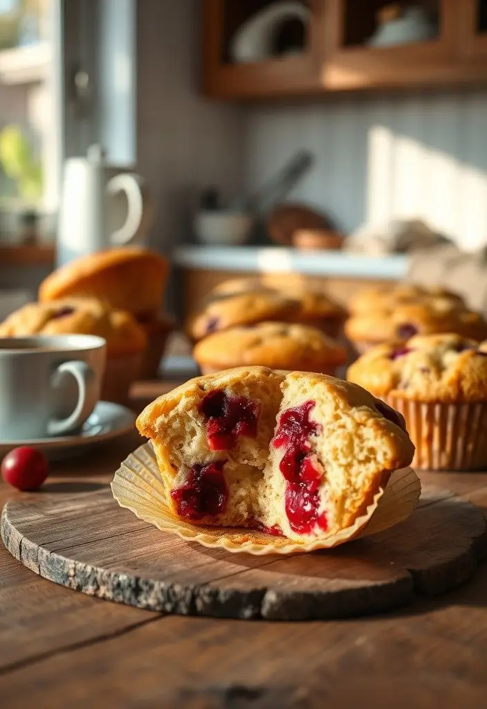 Easy Cranberry Sauce Muffins