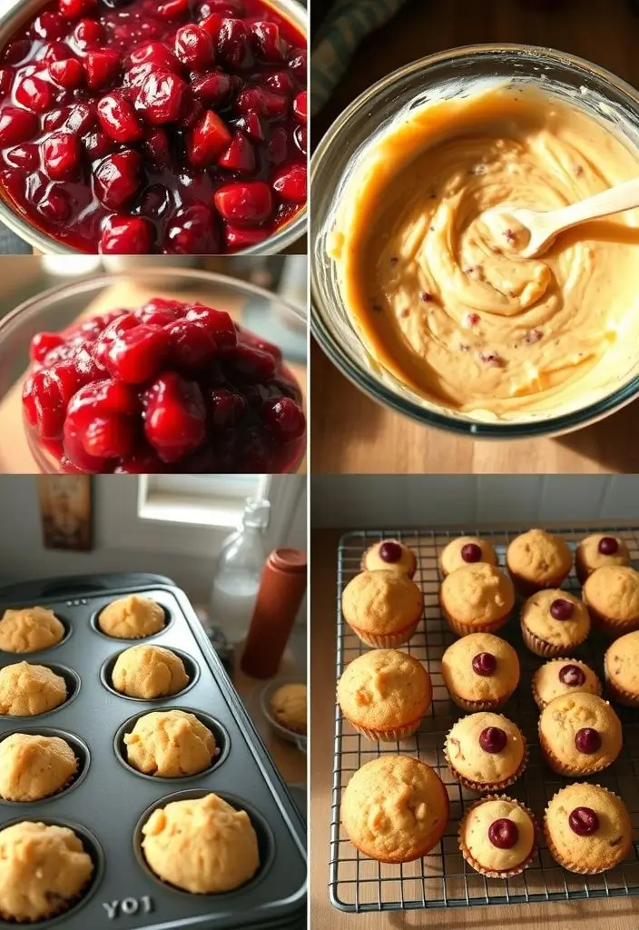 Easy Cranberry Sauce Muffins