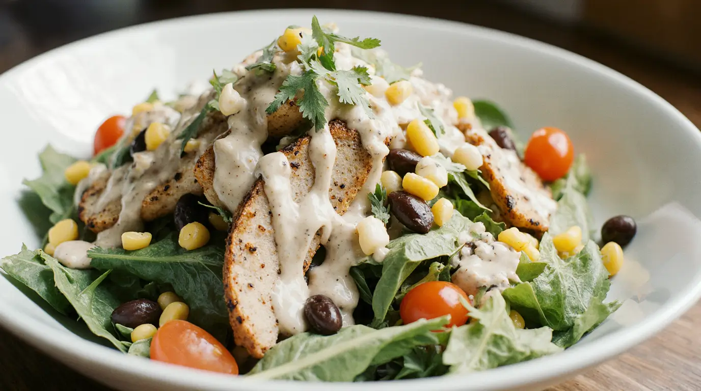 Creamy Jalapeño Chicken Taco Salad