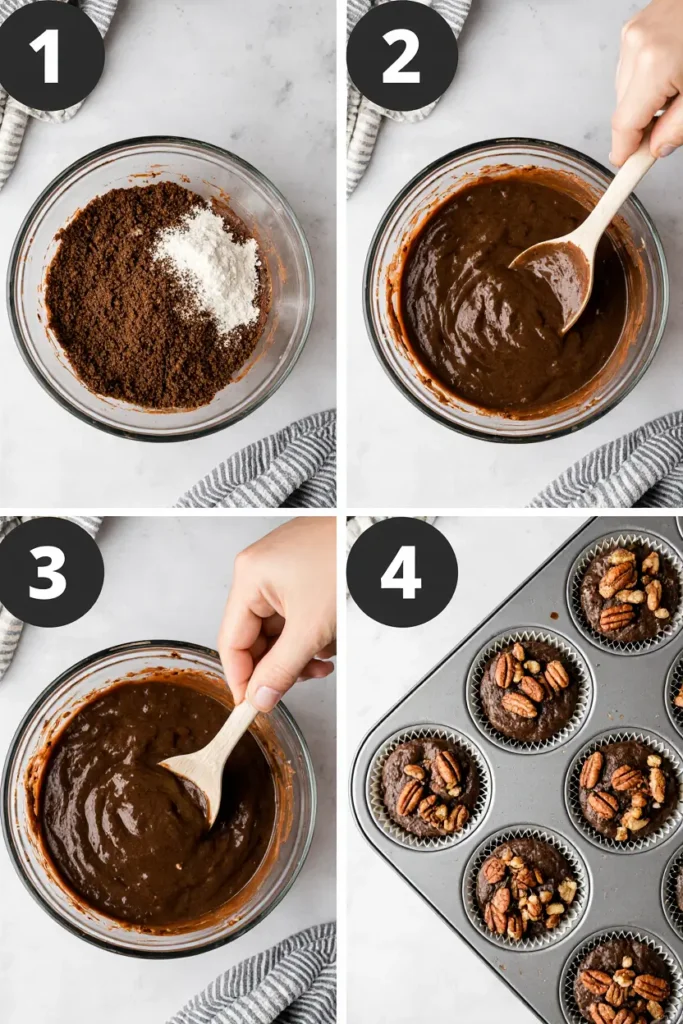 Keto Chocolate Pecan Pie Muffins
