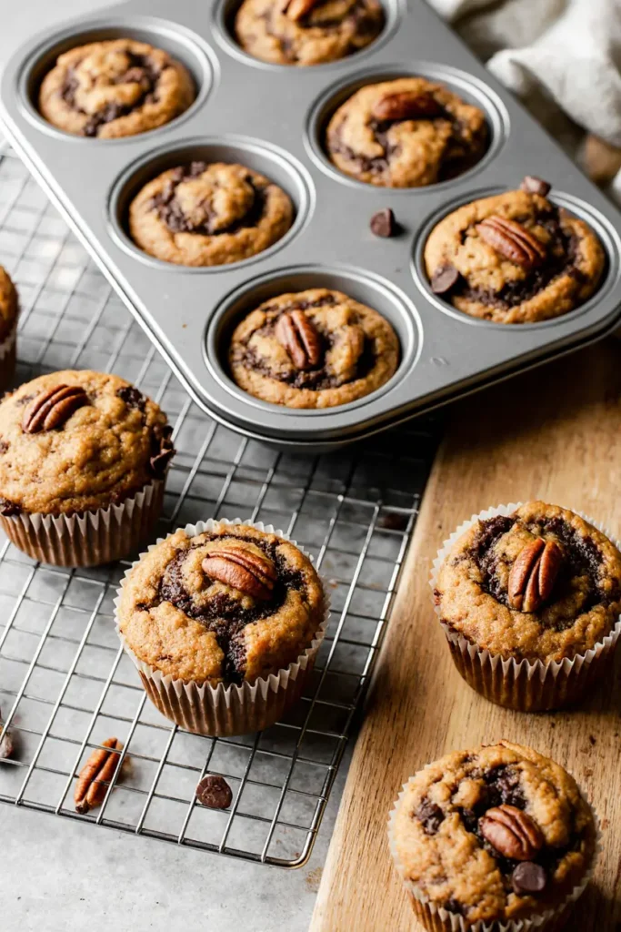 Keto Chocolate Pecan Pie Muffins