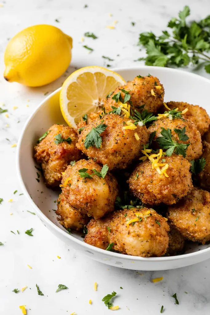 Air Fryer Lemon Chicken Bites