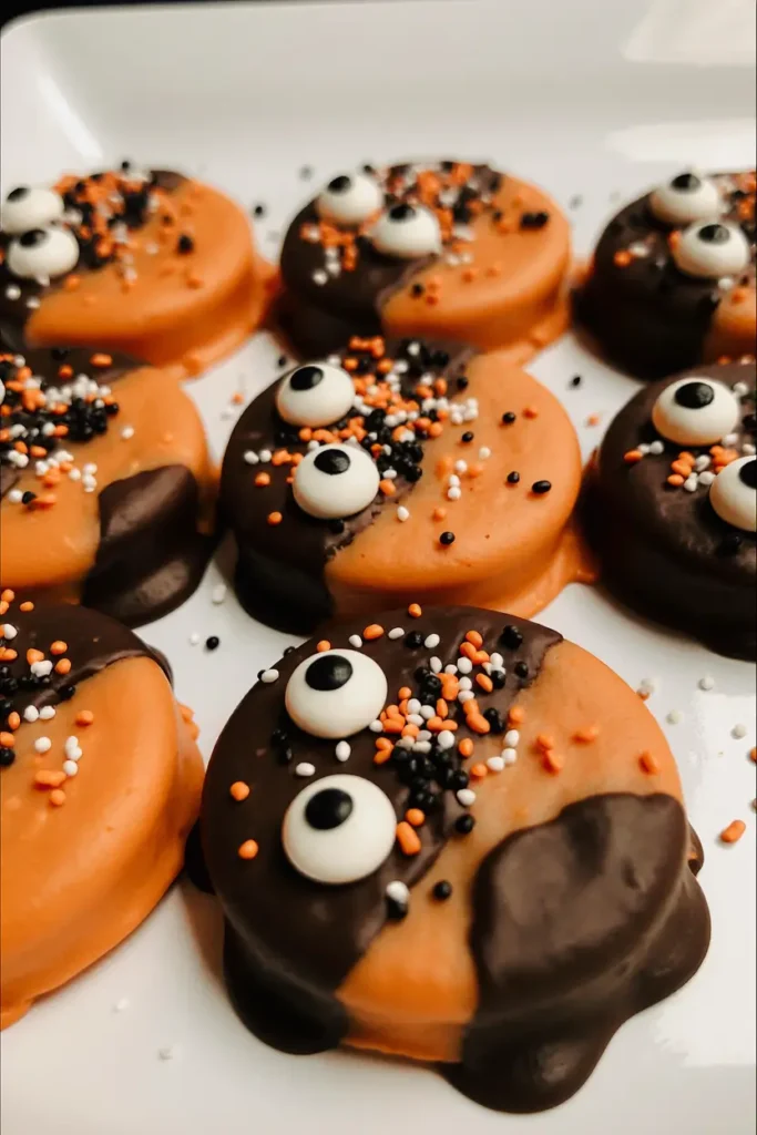 Halloween Chocolate Dipped Oreo Cookies