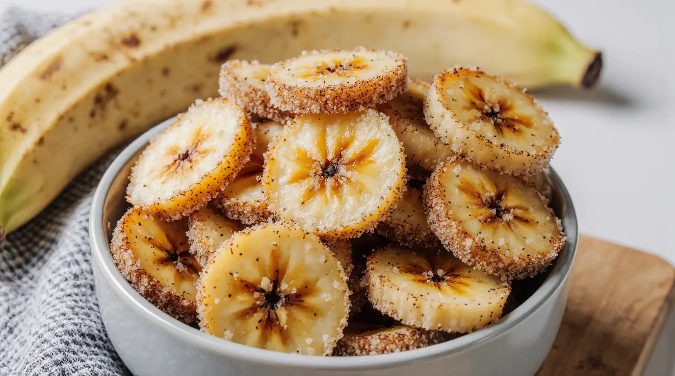 Crispy Cinnamon Sugar Banana Chips