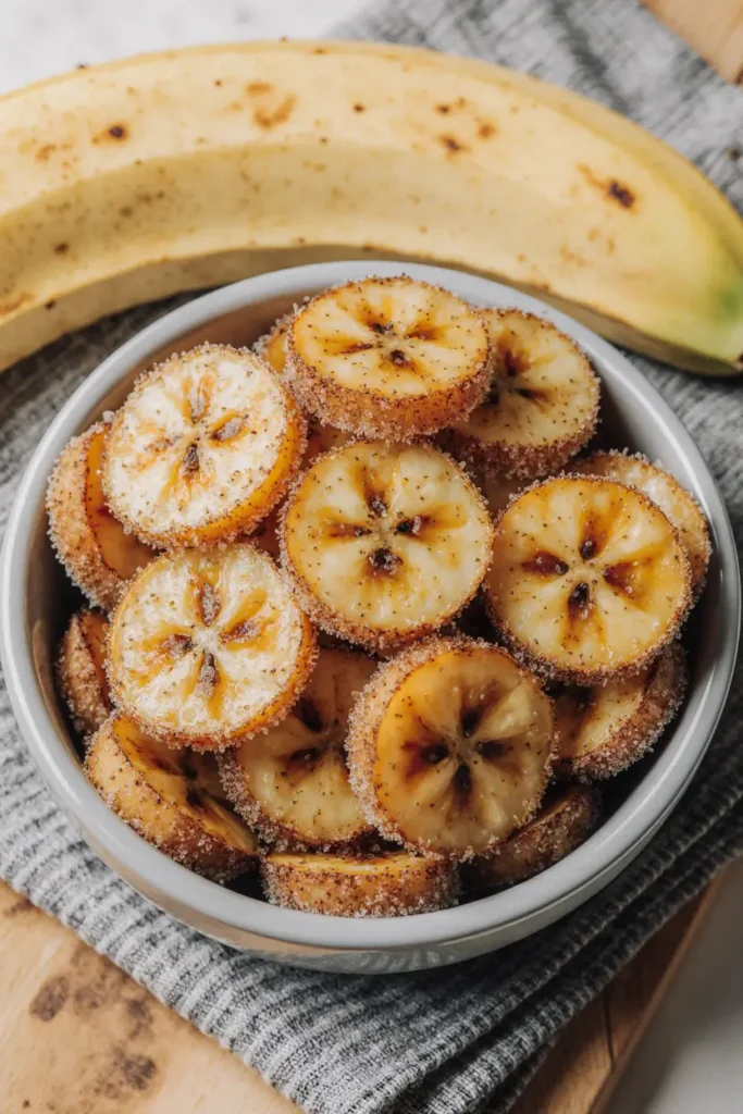 Crispy Cinnamon Sugar Banana Chips