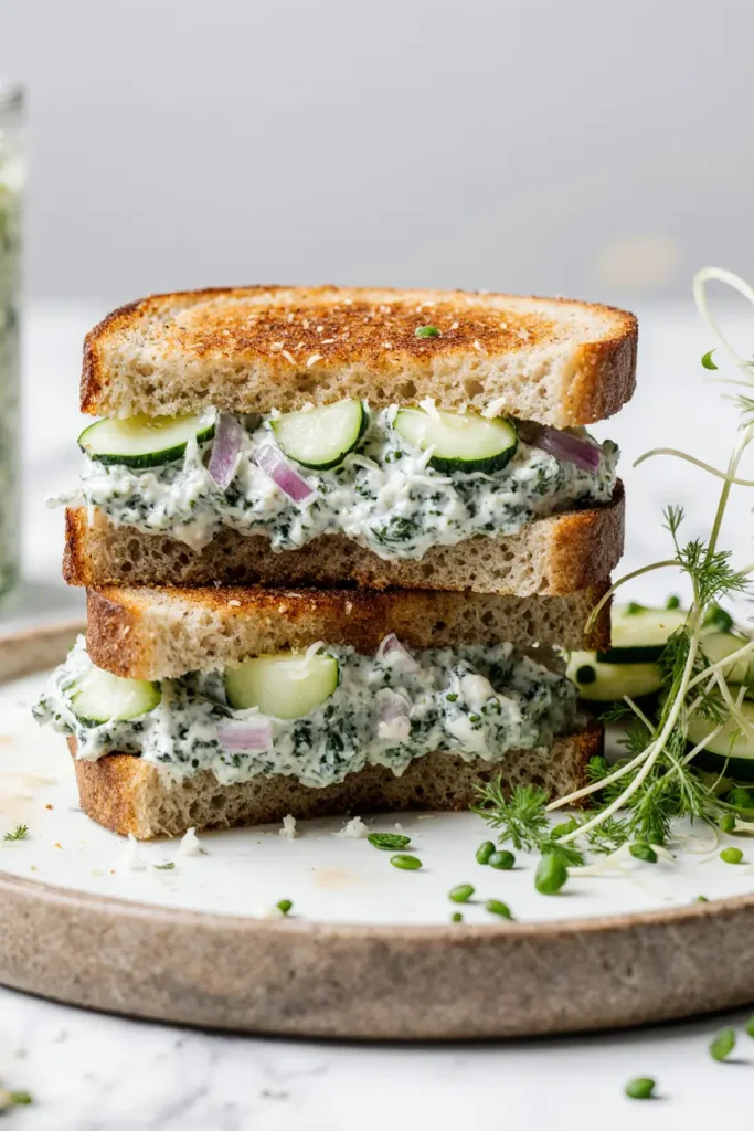Easy Cucumber Salad Sandwich