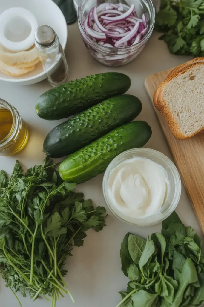 Easy Cucumber Salad Sandwich
