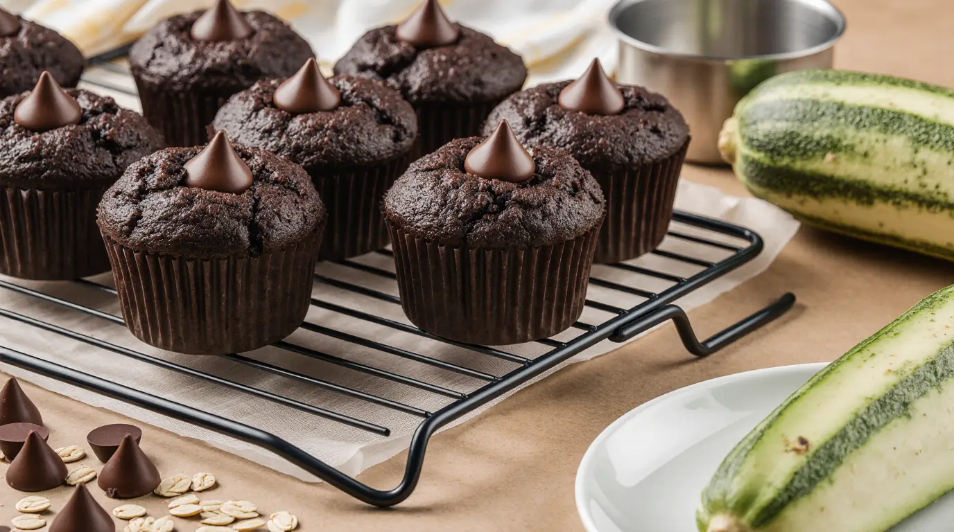 Double Chocolate Zucchini Muffins