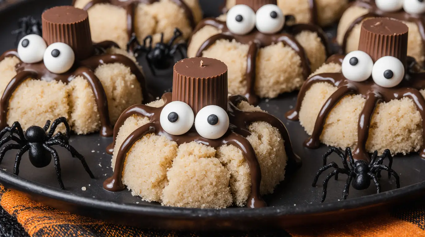 Easy Peanut Butter Spider Cookies