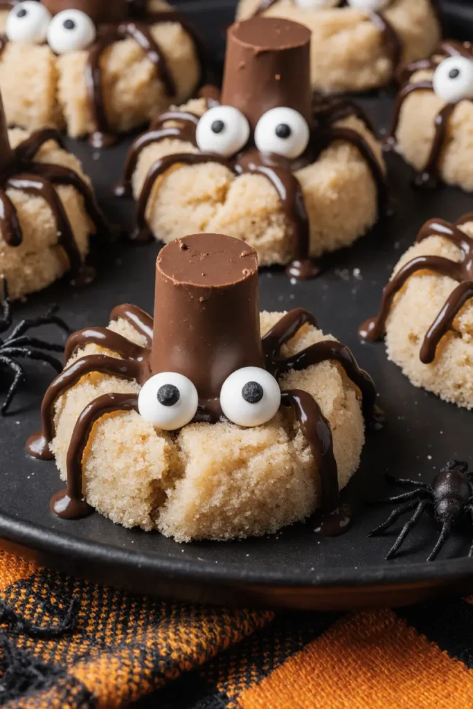 Easy Peanut Butter Spider Cookies