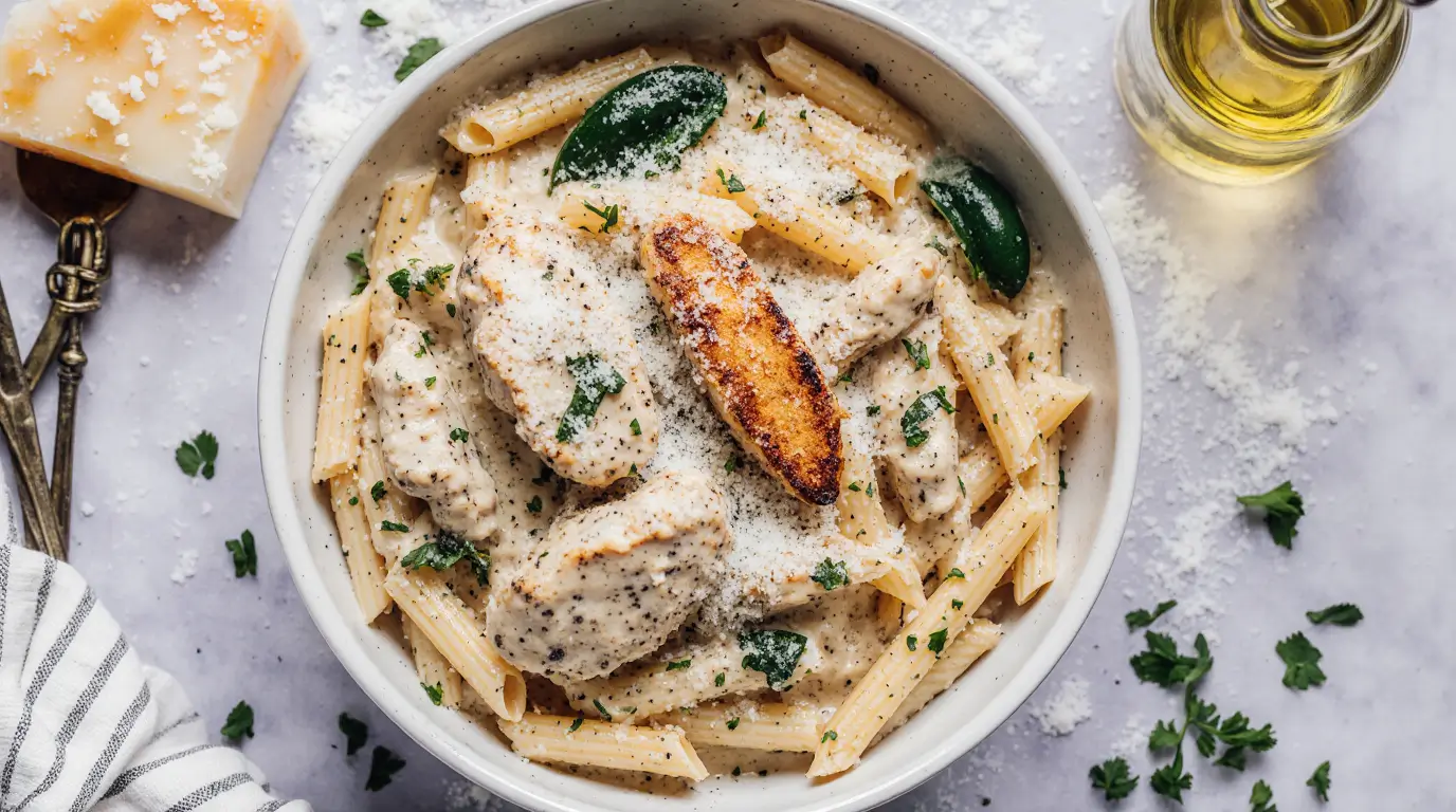 Garlic Parmesan Chicken Pasta