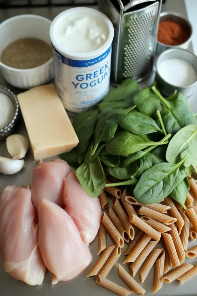 Healthy Garlic Parmesan Chicken Pasta Recipe