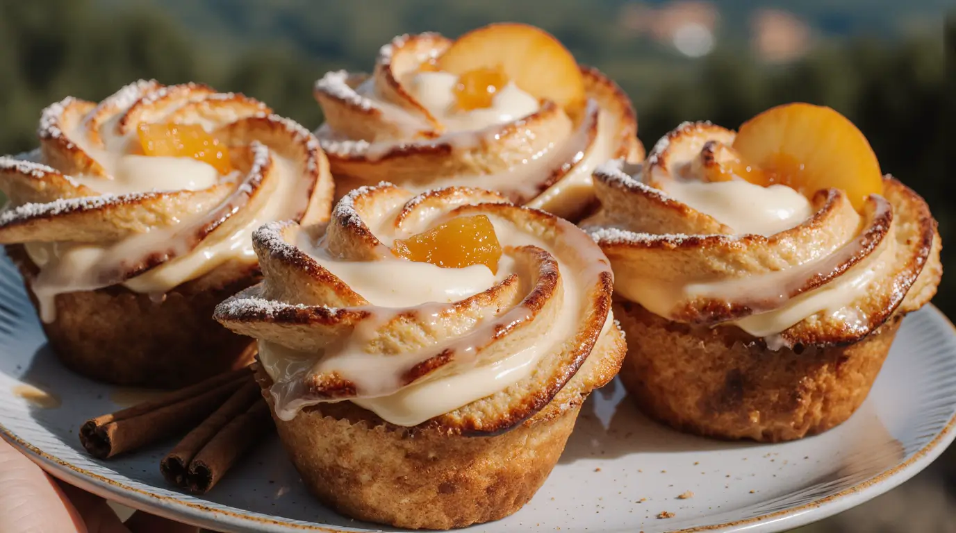 Peach Pie Cruffins