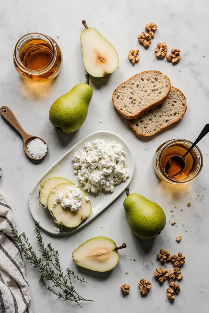 Pear and Gorgonzola Cheese Toast