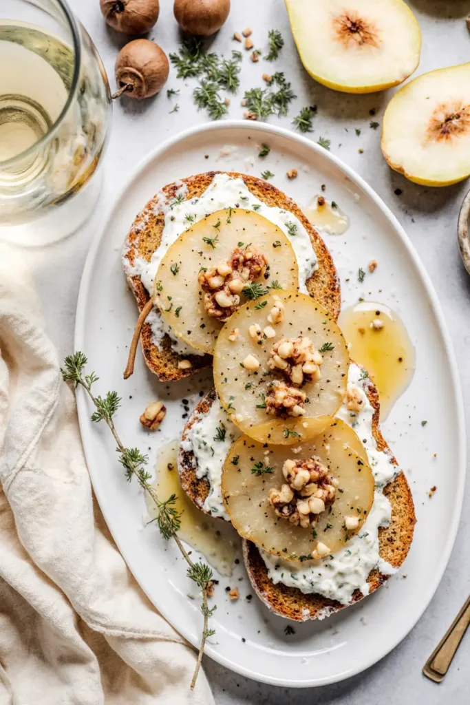 Pear and Gorgonzola Cheese Toast