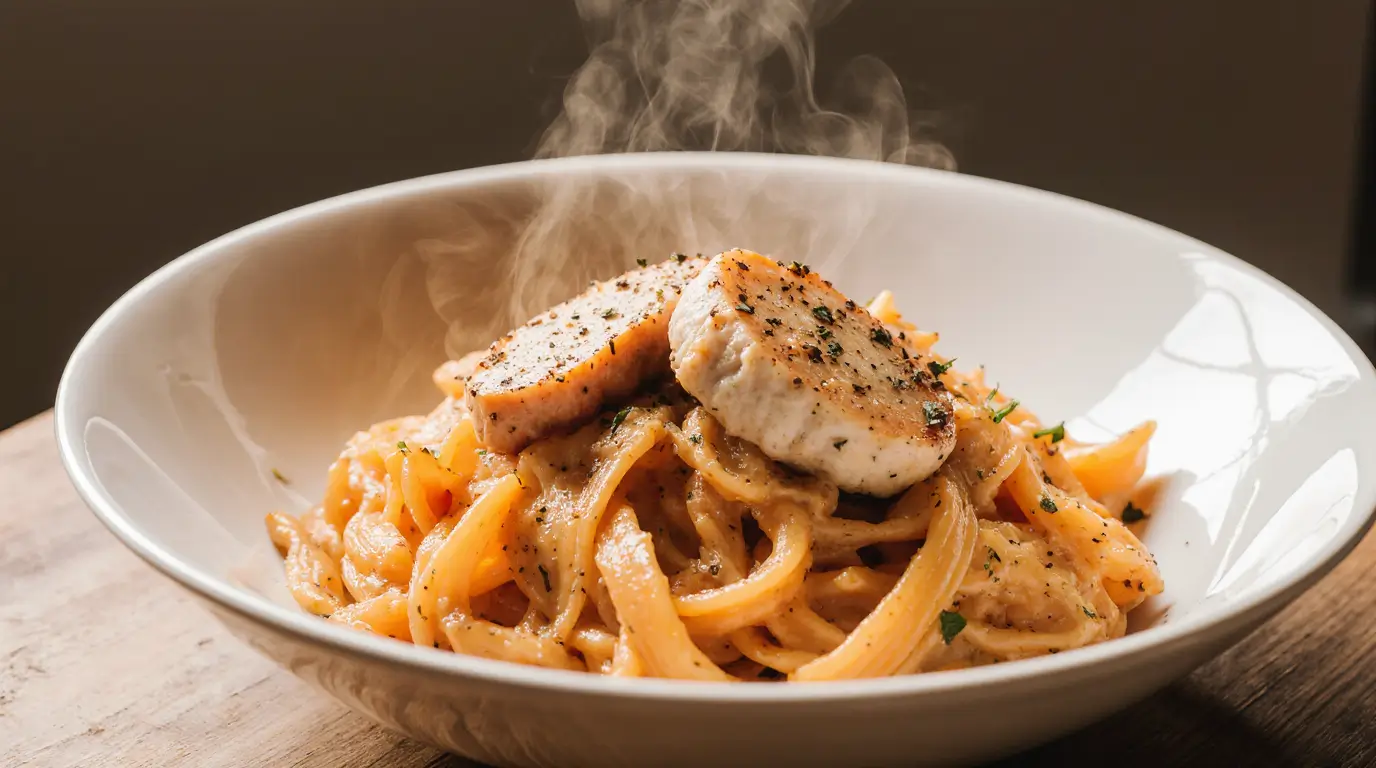 Pumpkin Alfredo with Chicken
