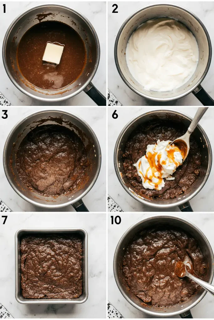 Salted Caramel Cheesecake Brownies