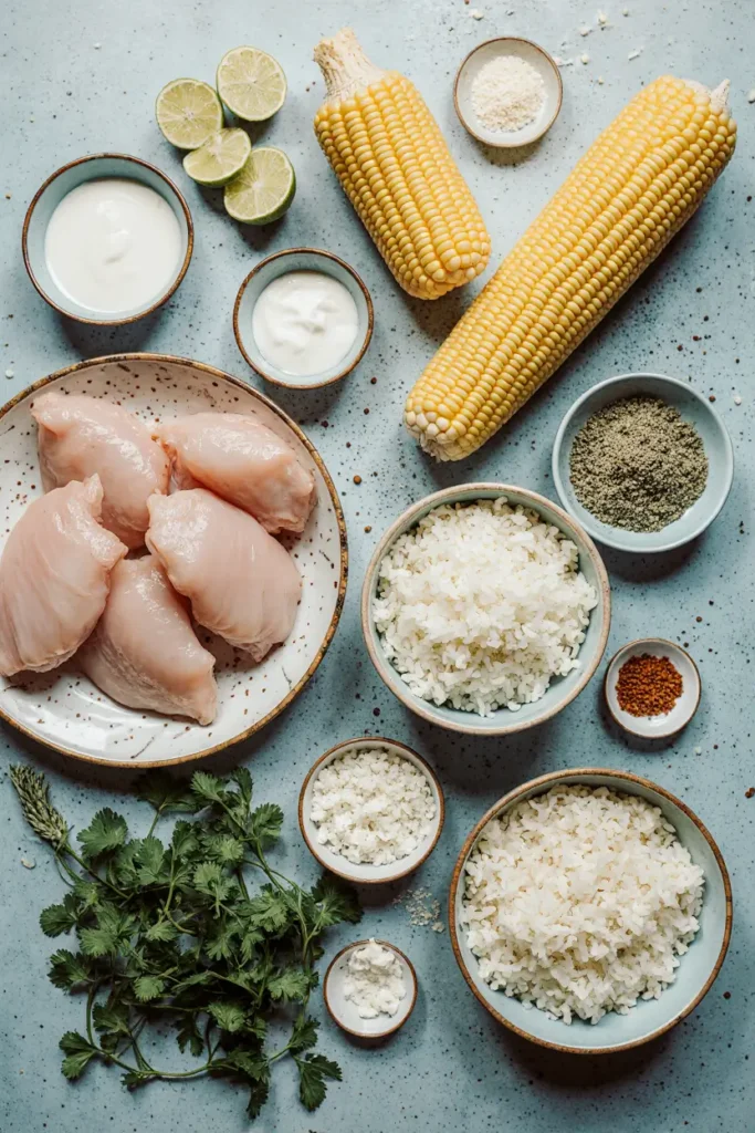 Street Corn Chicken Rice Bowl