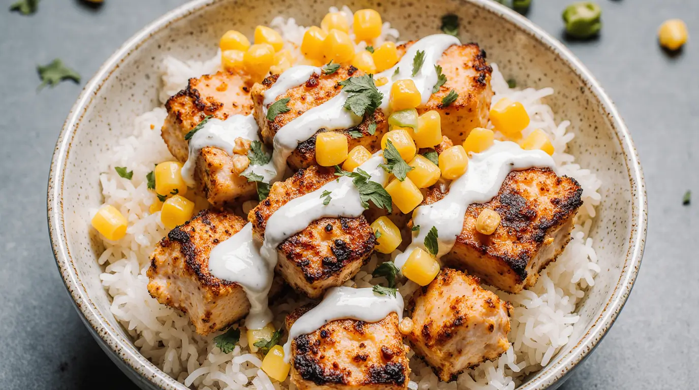 Street Corn Chicken Rice Bowl