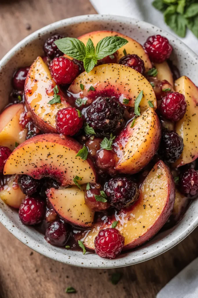 summer peach fruit salad