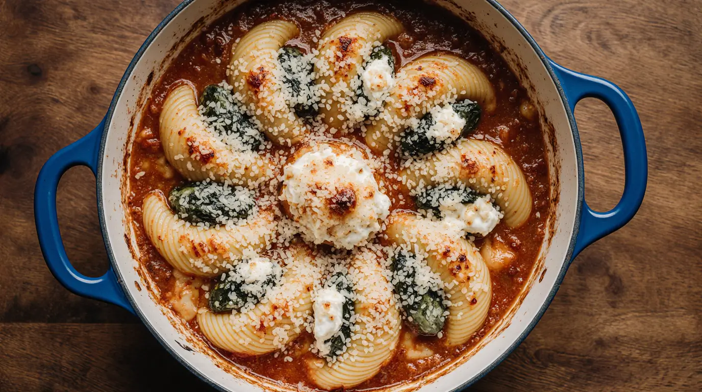 Spinach and Ricotta Stuffed Shells