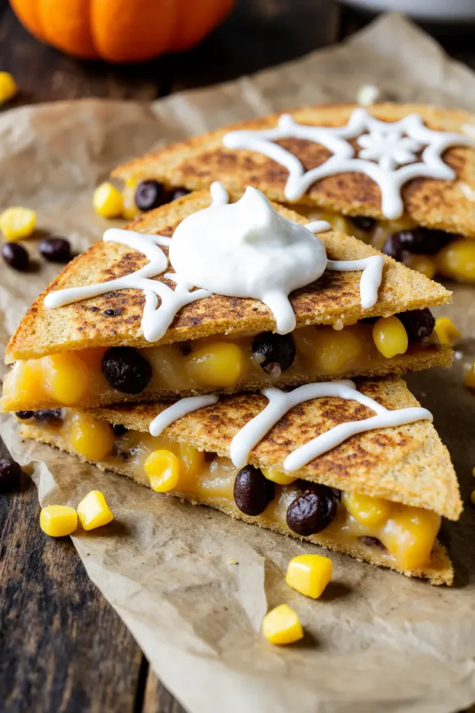 Halloween Confetti Corn Quesadillas
