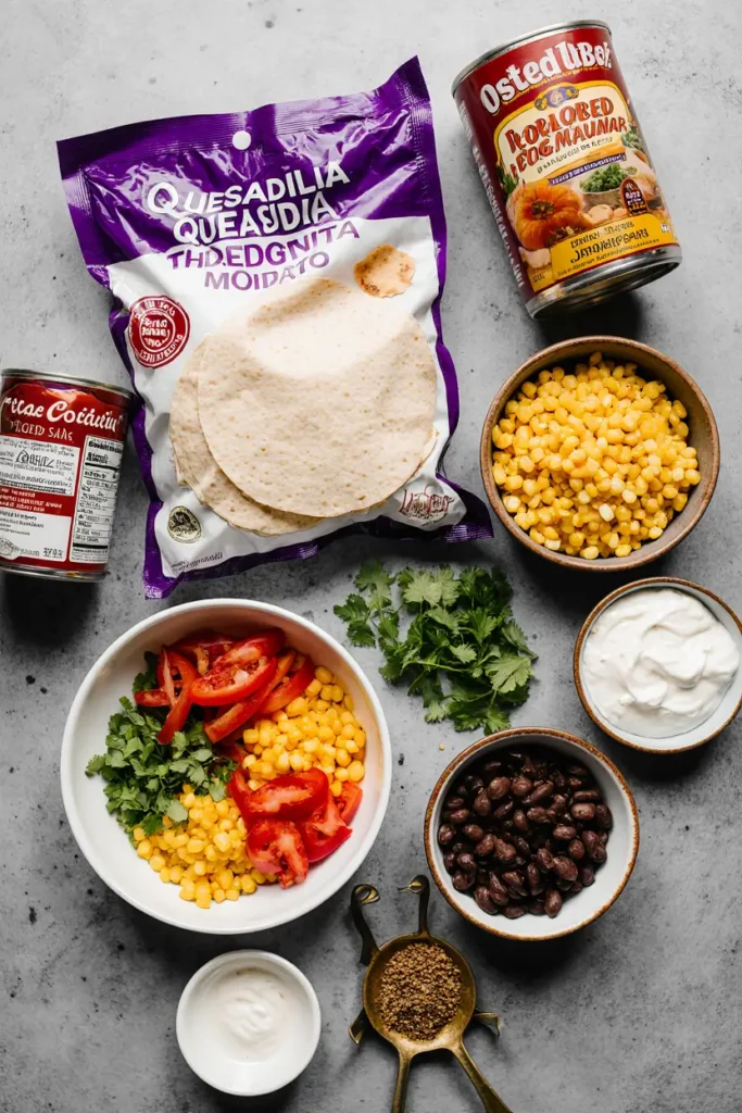Halloween Confetti Corn Quesadillas