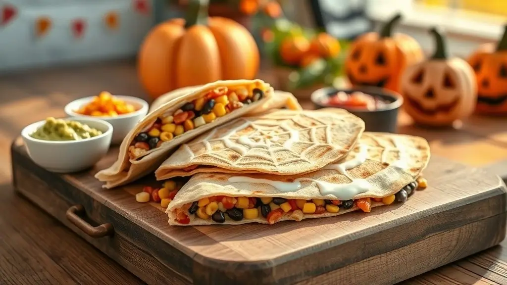 Halloween Confetti Corn Quesadillas