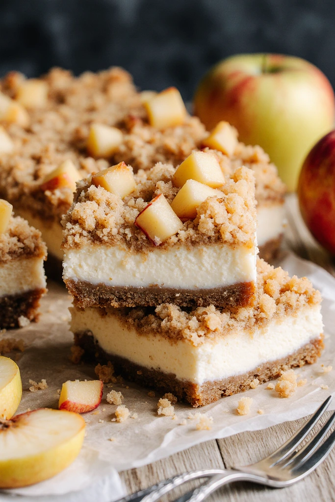 Apple cheesecake bars