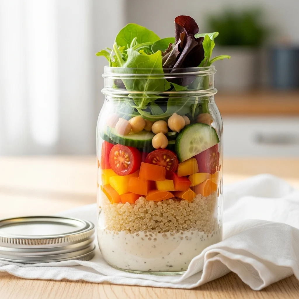 Mason Jar Layered Salad