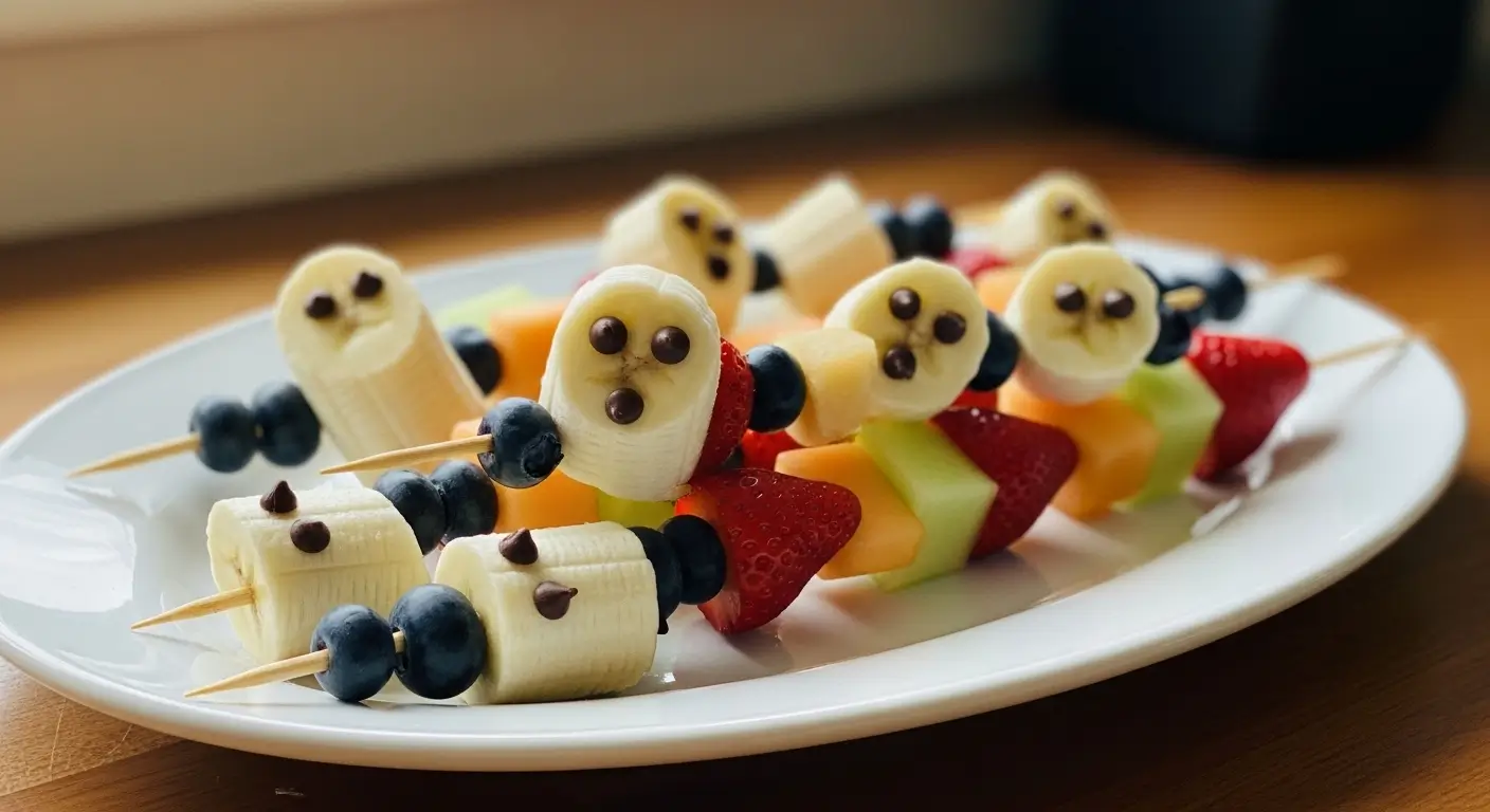 Ghostly Fruit Skewers