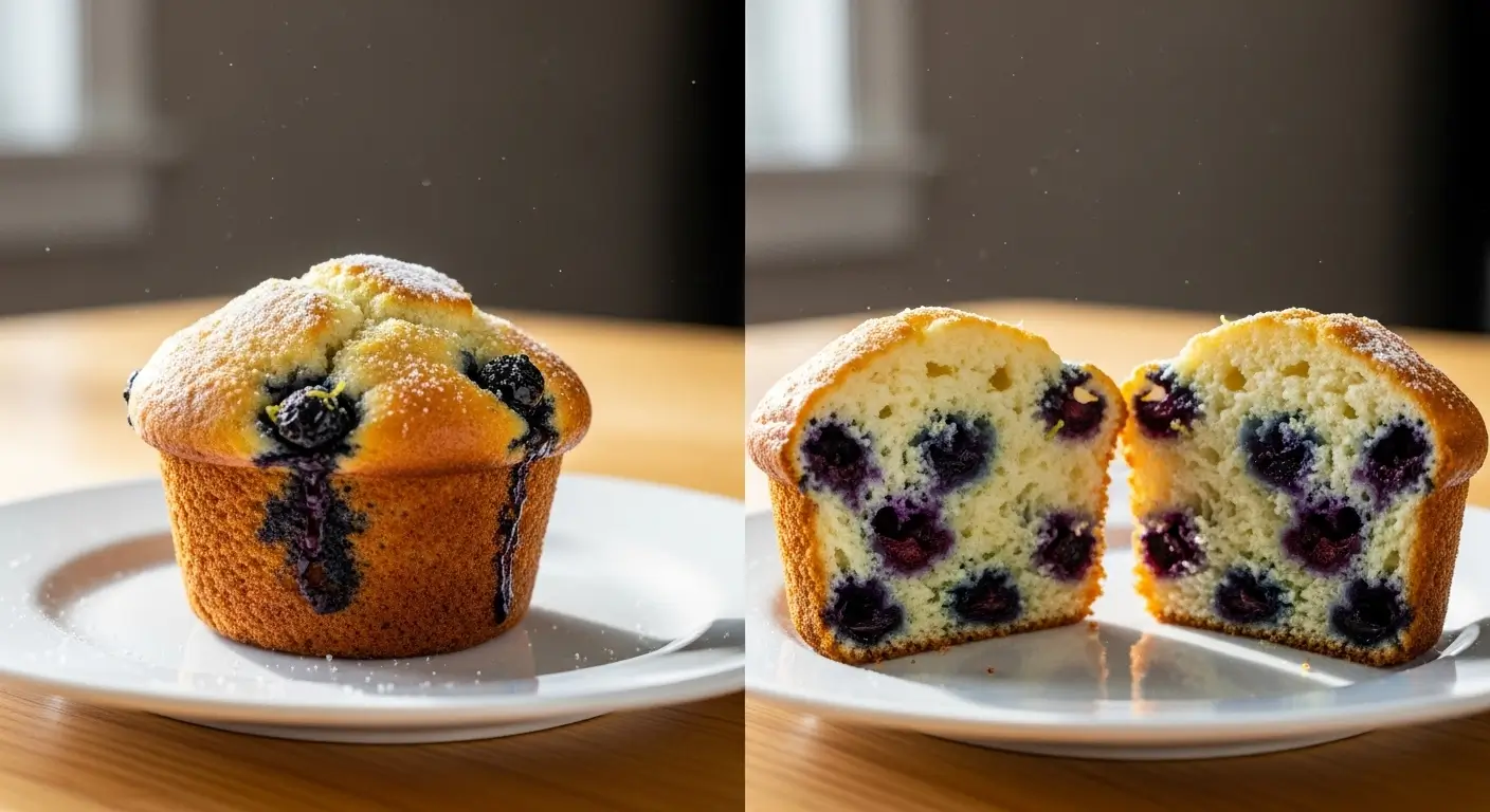 Greek Yogurt Blueberry Lemon Muffins
