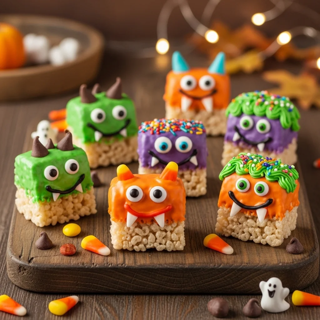 Monster Halloween Rice Krispie Treats