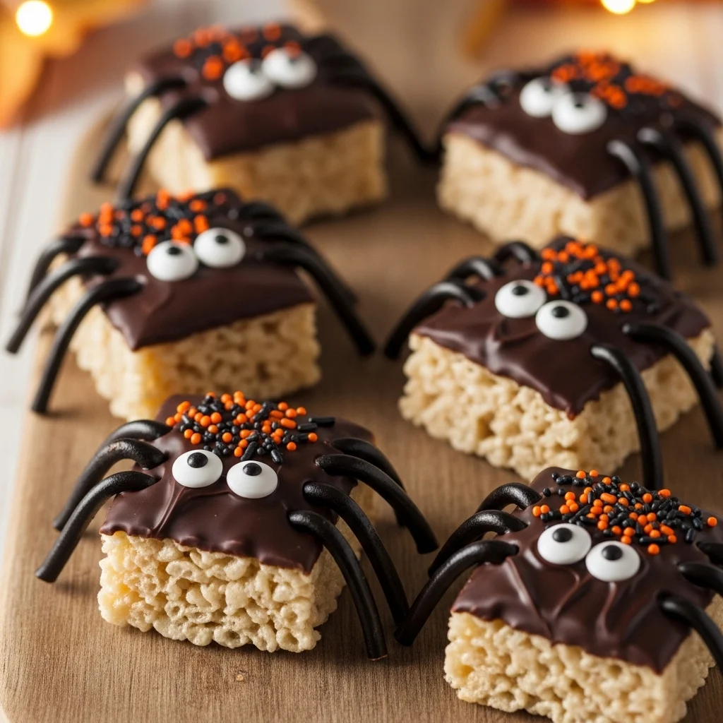 Spider Halloween Rice Krispie Treats