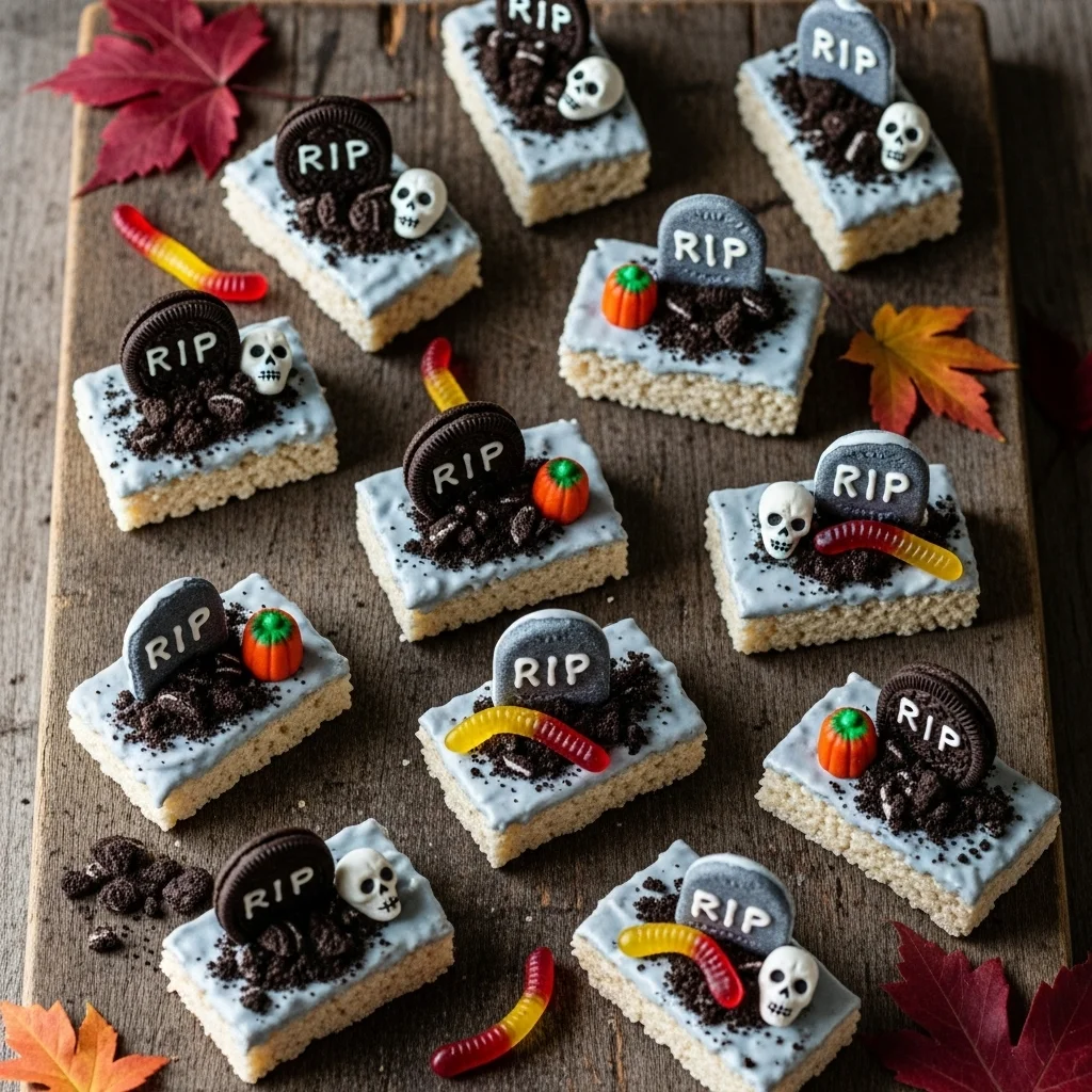 Graveyard Halloween Rice Krispie Treats