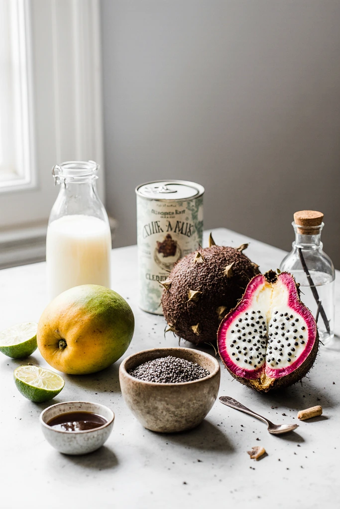 Mango and Dragon Fruit Chia Pudding