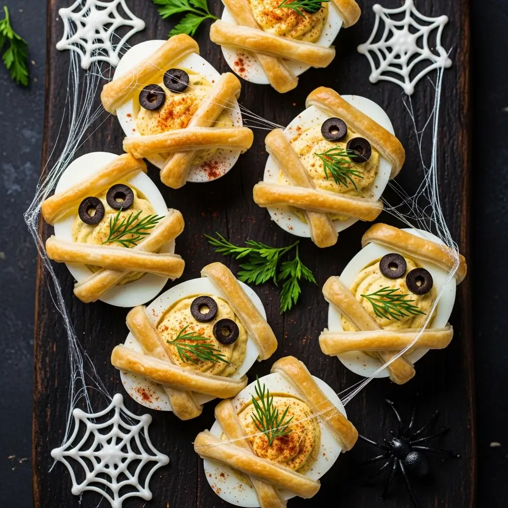 Mummy Deviled Eggs