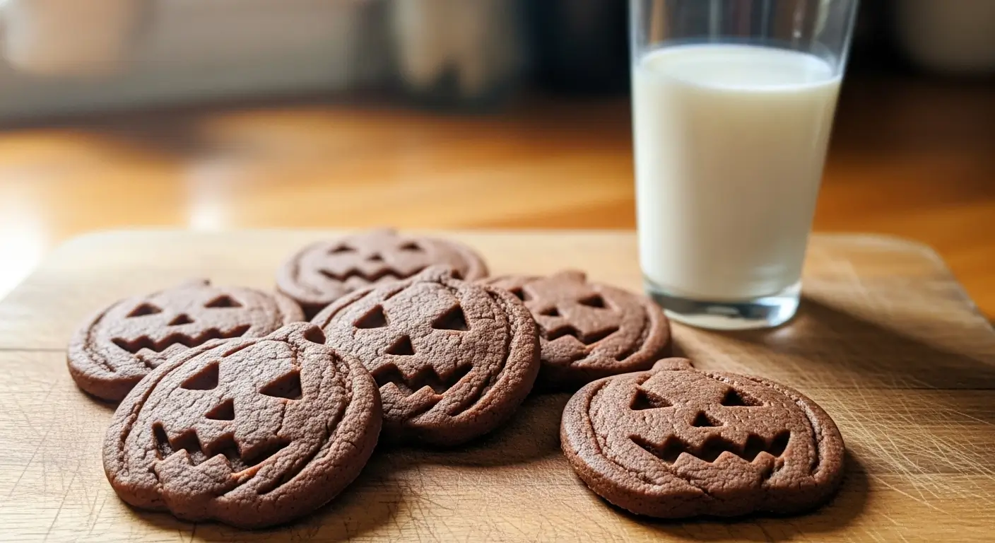 Milk Chocolate Jack-O'-Lantern Cookies