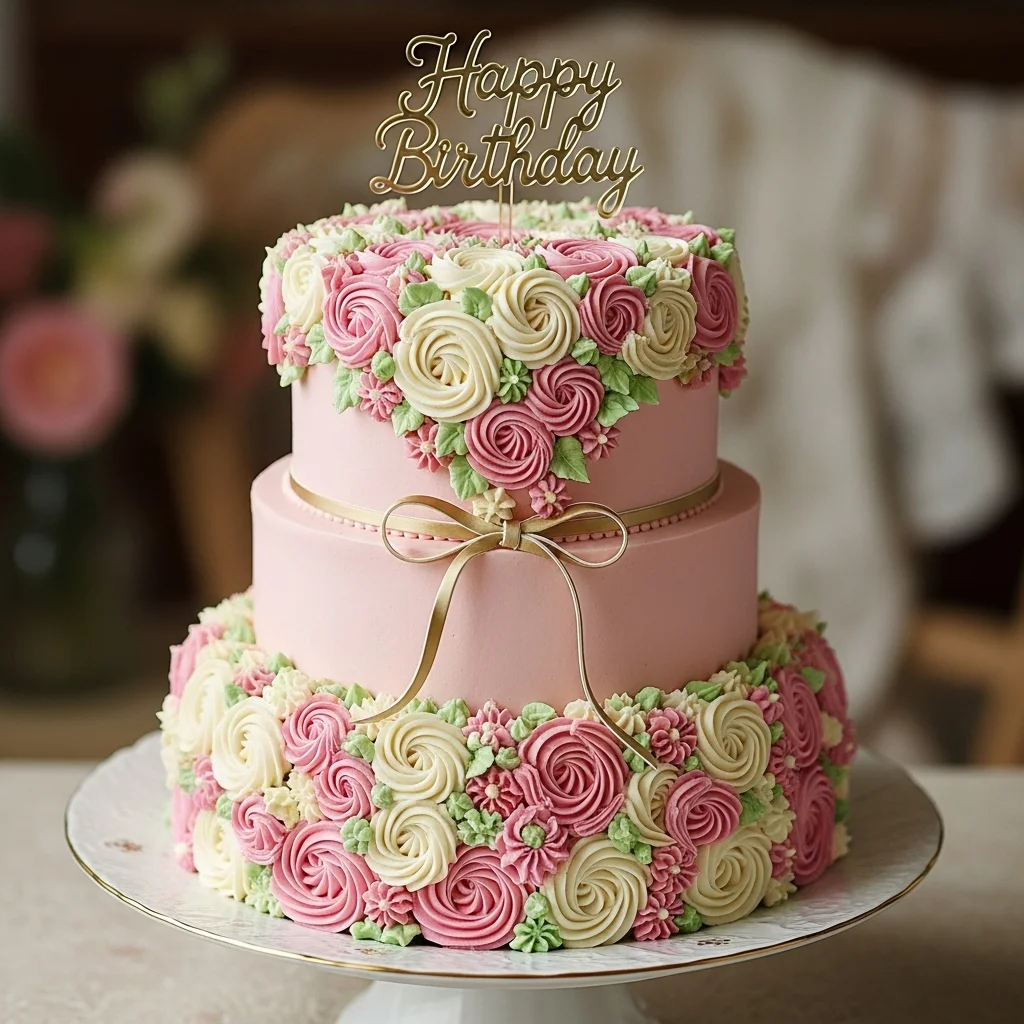 Vintage Rosette Romance