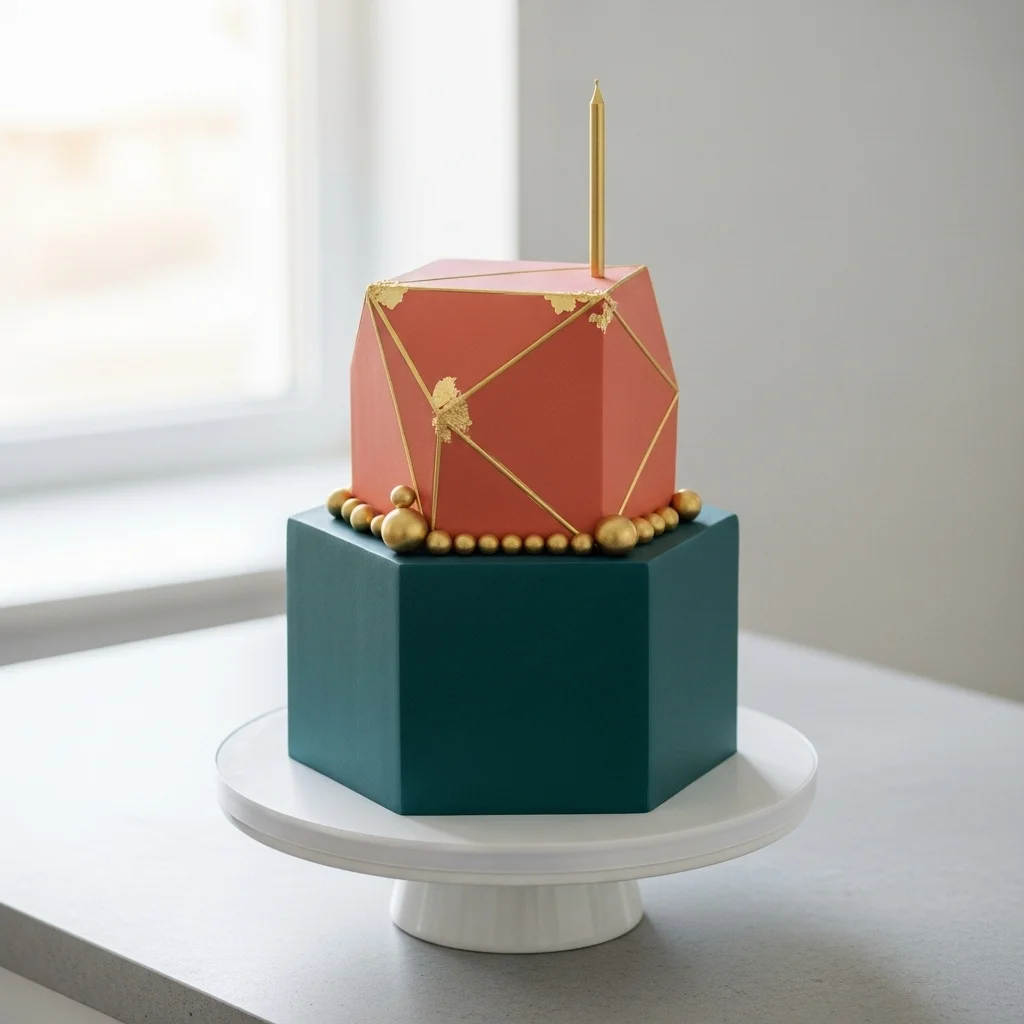 Geometric Modern Cake