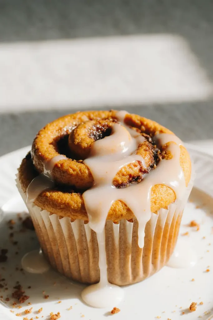Pumpkin Cinnamon Roll Muffins