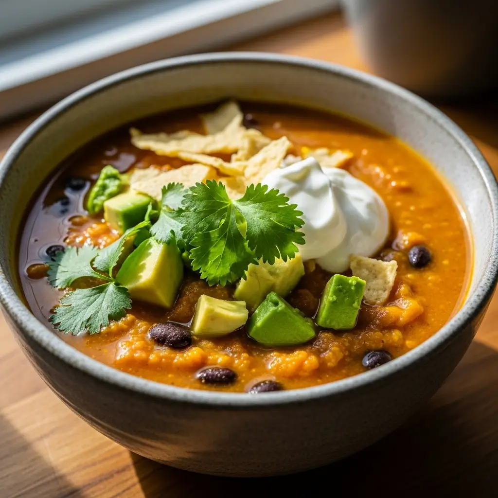 Spicy Pumpkin and Black Bean Soup