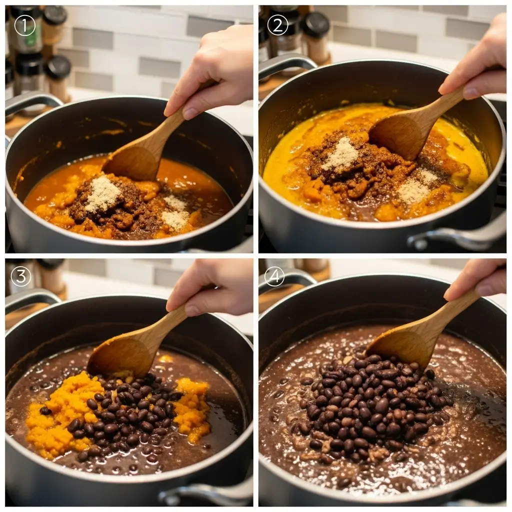 Spicy Pumpkin and Black Bean Soup