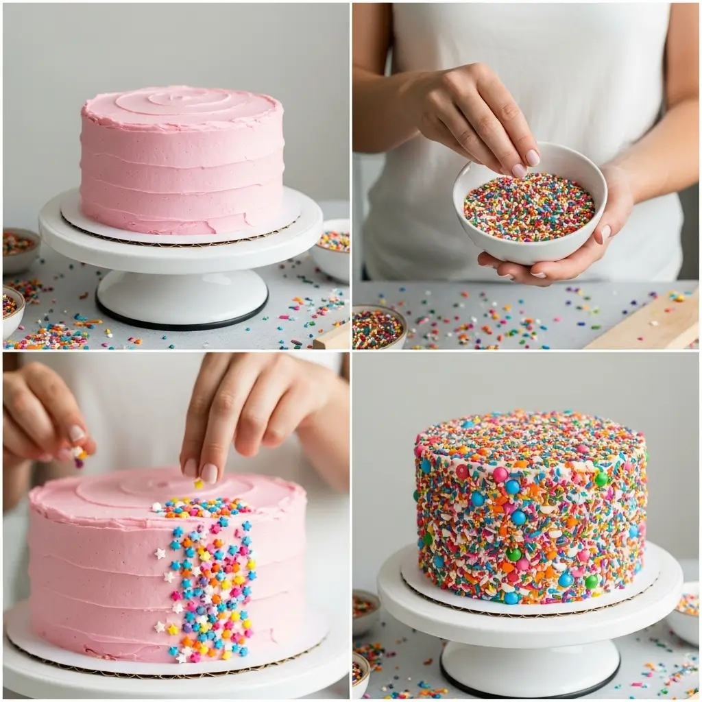 Sprinkle Explosion Celebration Cake