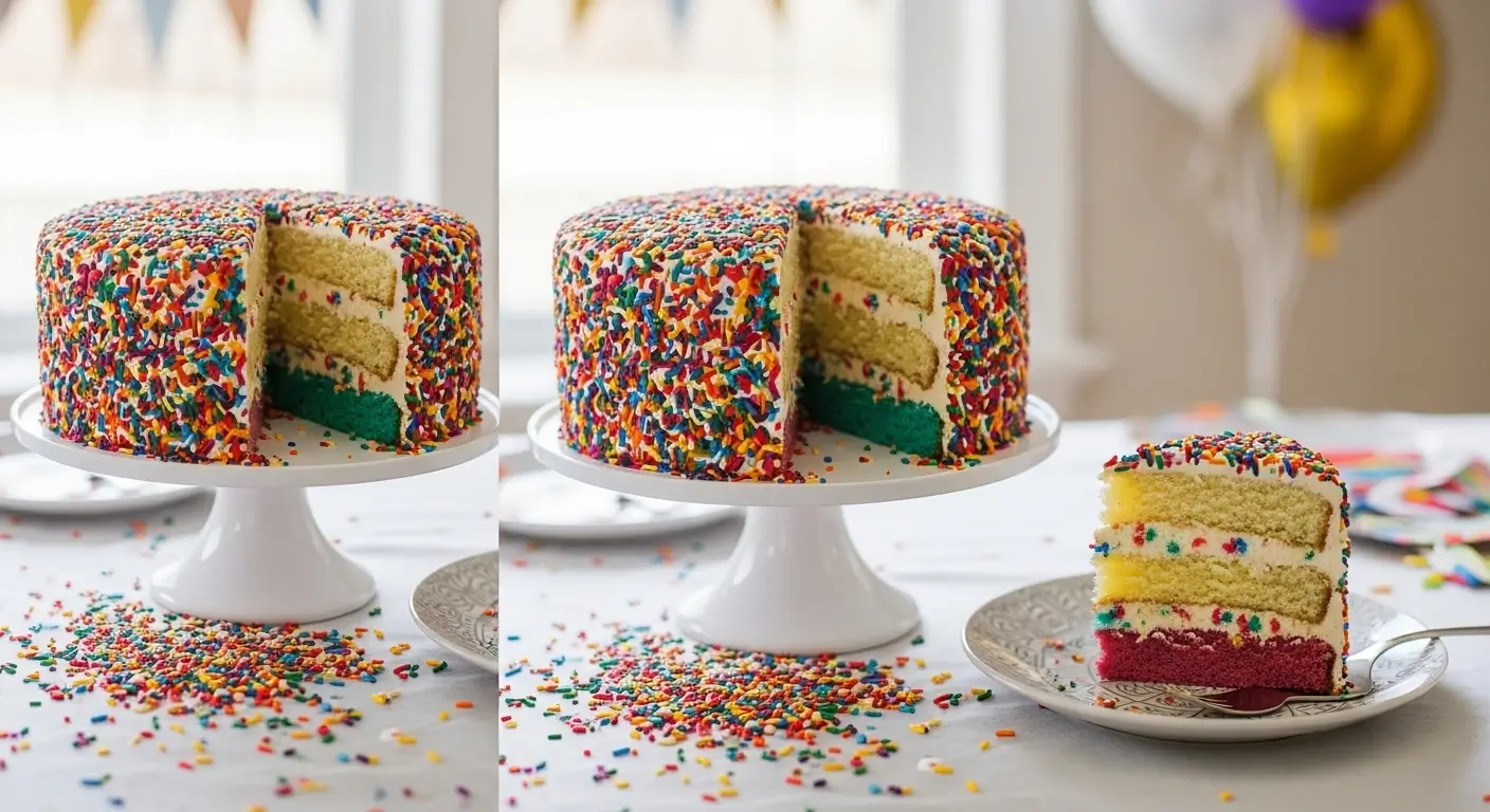 Sprinkle Explosion Celebration Cake